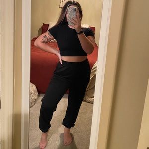 Missguided black jogger sweatpants